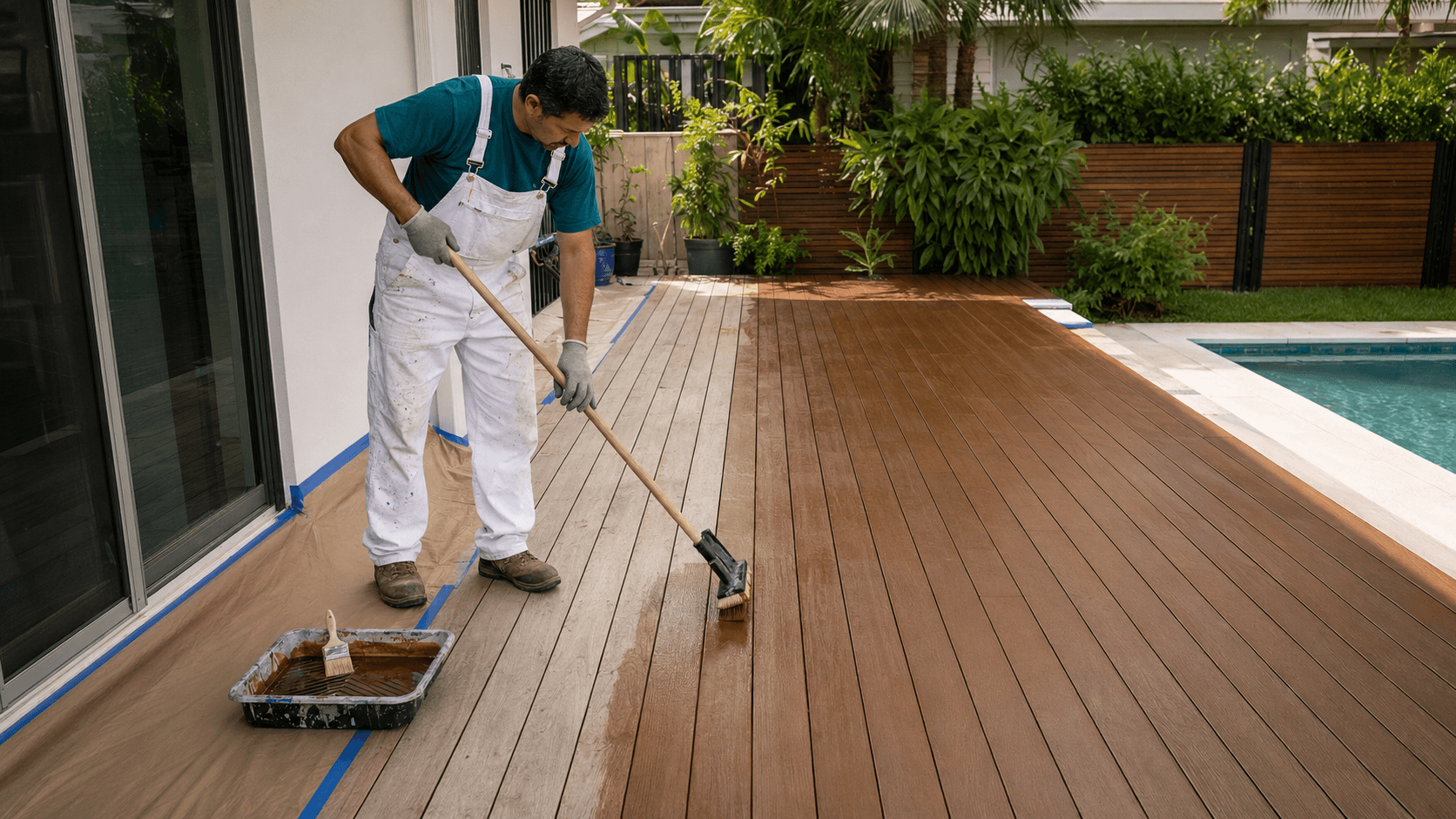 Servicio profesional de pintura de deck