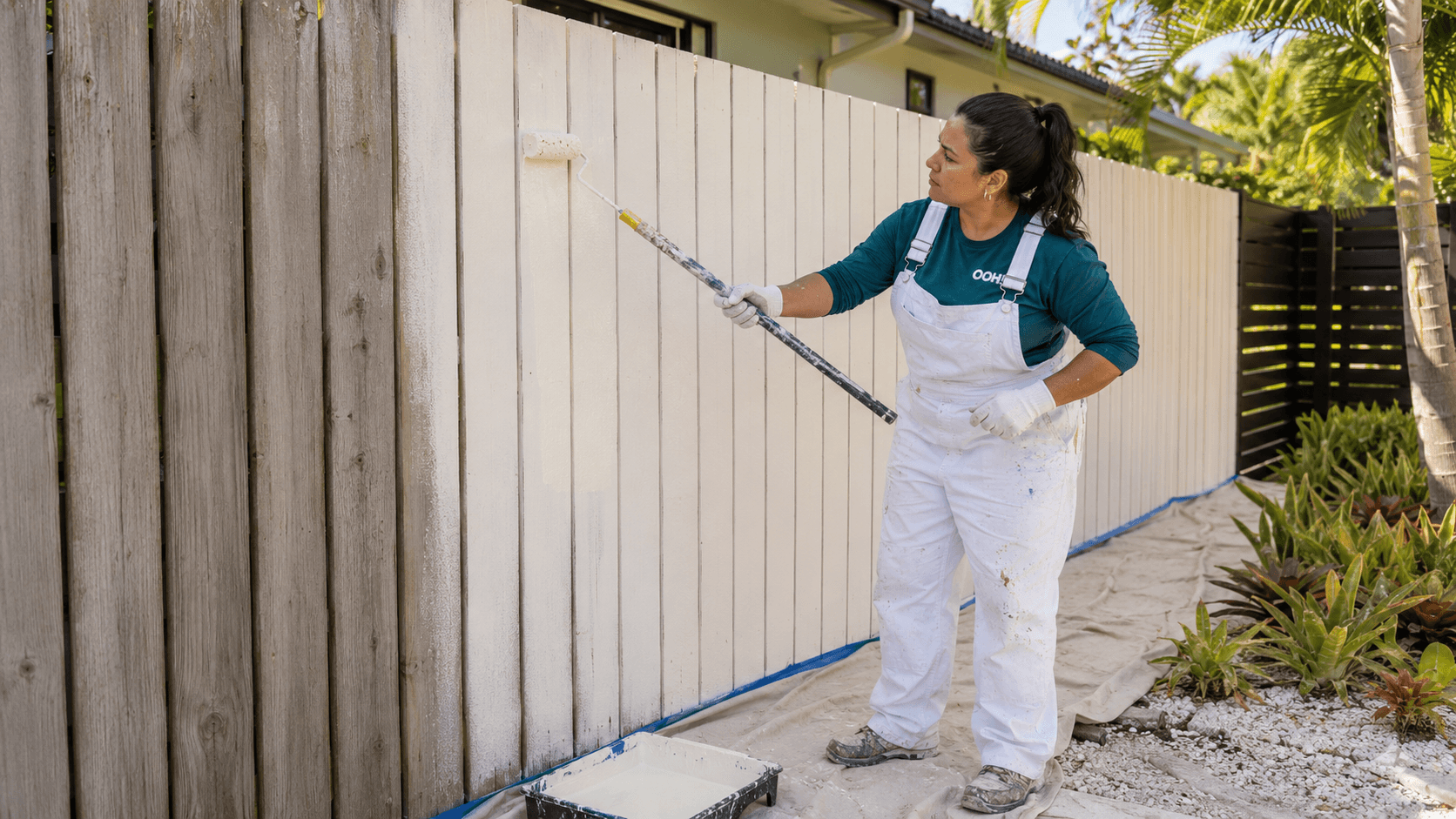 Professional fence painting service